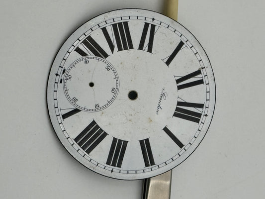 landow pocket watch dial quadrante porcelain 12h 56.5mm