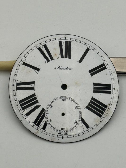 landow pocket watch dial quadrante porcelain 12h 56.5mm