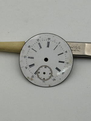 pocket watch dial quadrante 12h 31mm
