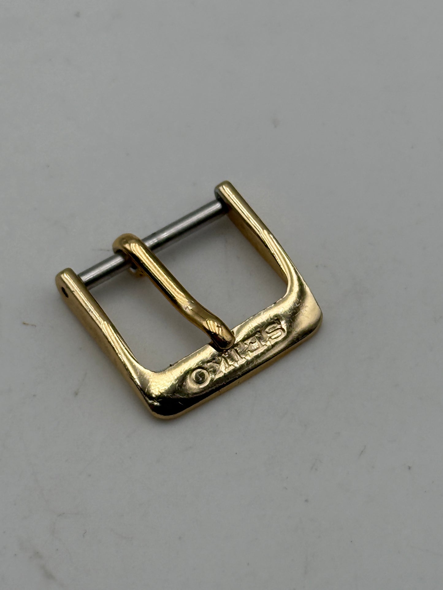 seiko vintage dorata 15-16mm fibbia buckle gold plated