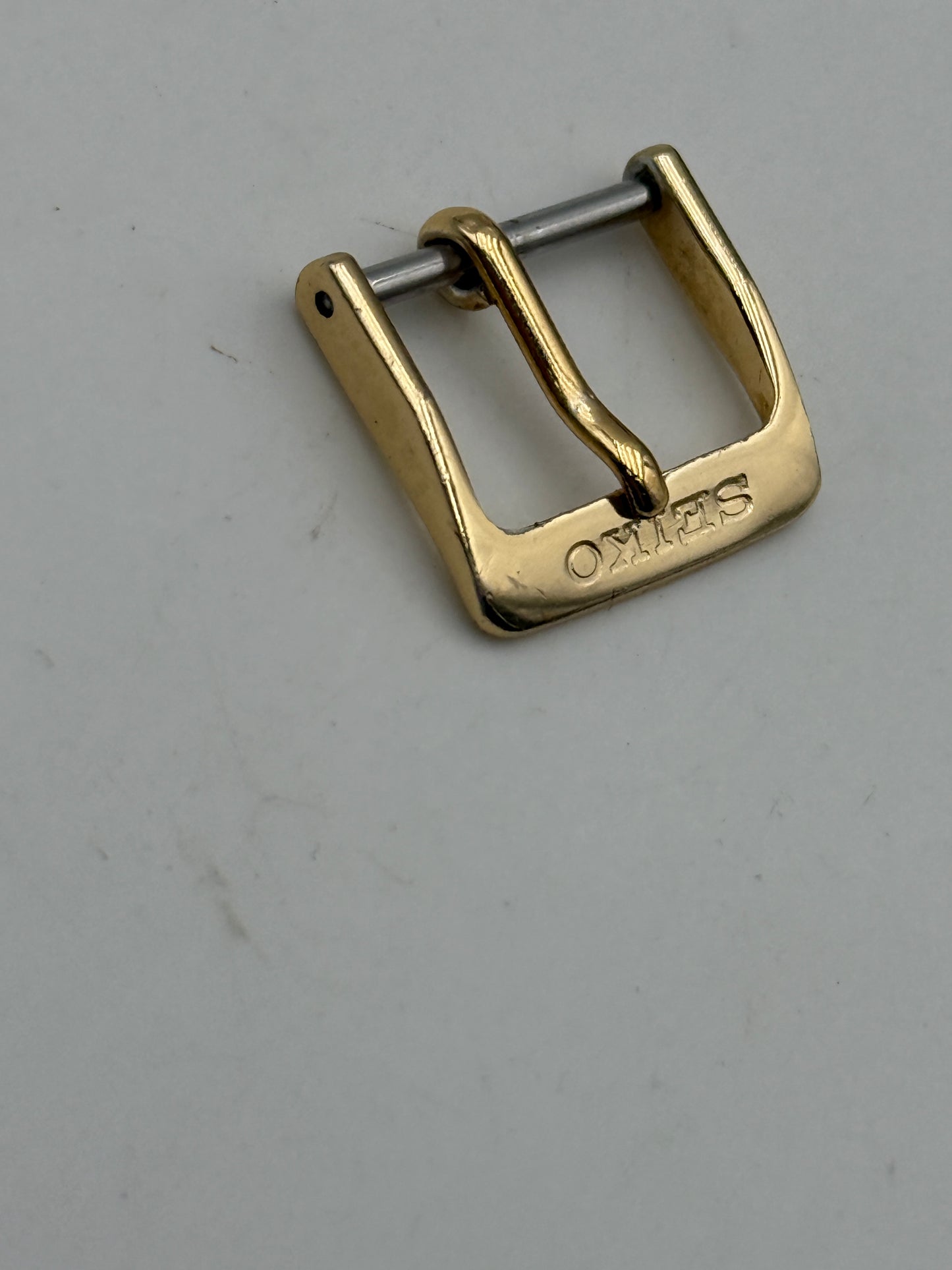 seiko vintage dorata 15-16mm fibbia buckle gold plated