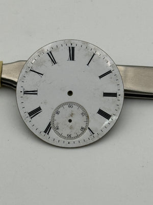 pocket watch dial quadrante porcelain 12h 30.6mm