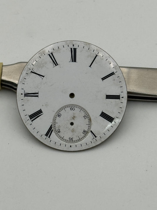 pocket watch dial quadrante porcelain 12h 30.6mm