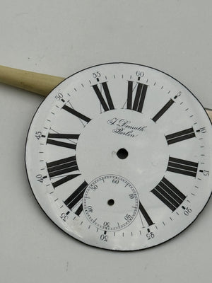 Demuth pocket watch dial quadrante porcelain 12h 54mm