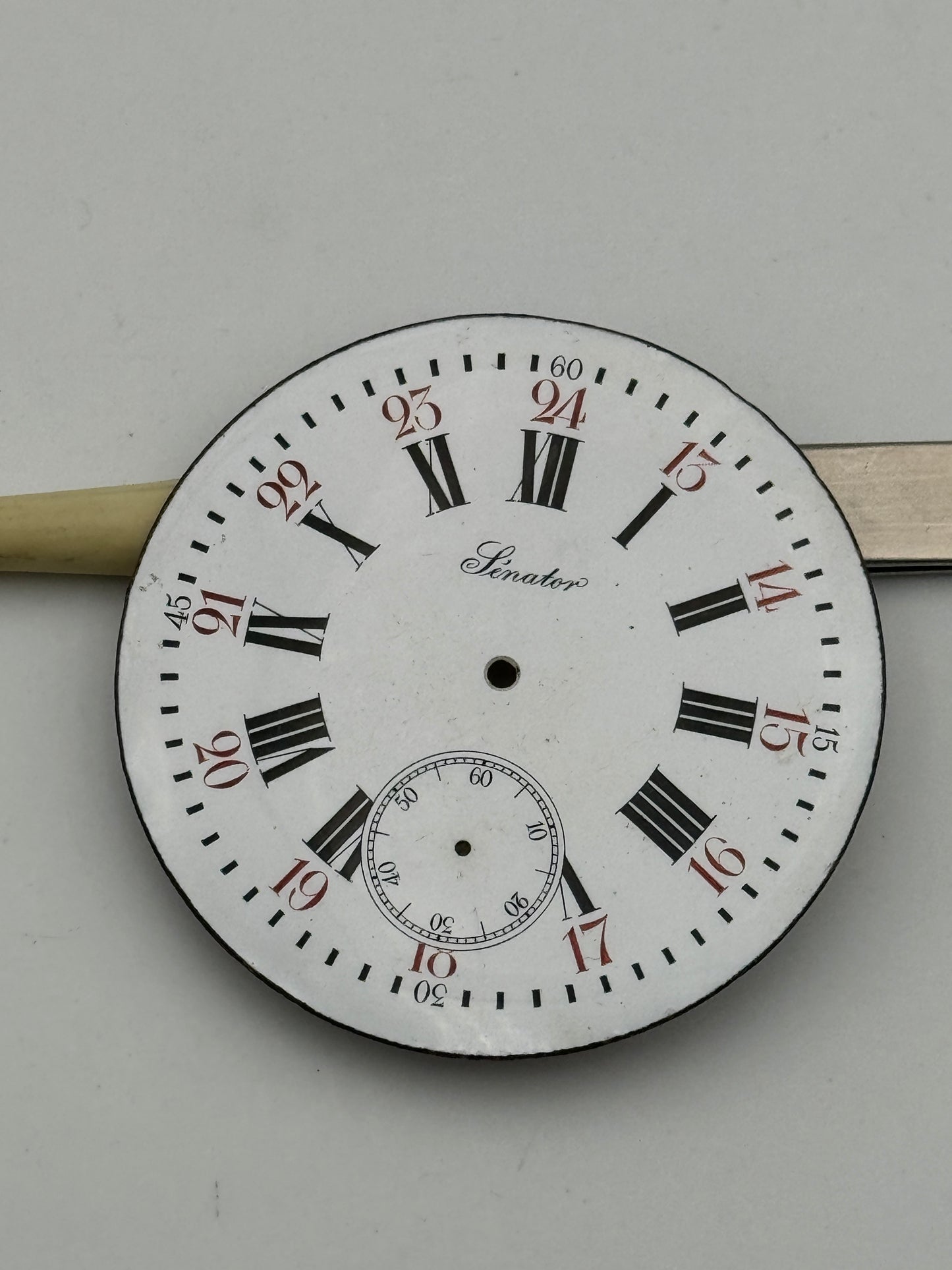 linathor pocket watch dial porcelain 24h 54mm