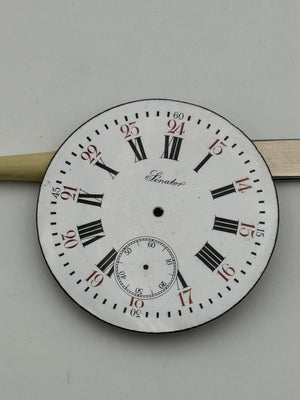 linathor pocket watch dial porcelain 24h 54mm