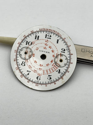 unver dial quadrante 35mm chronograph porcelain