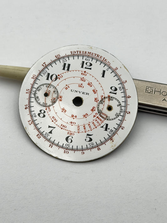 unver dial quadrante 35mm chronograph porcelain