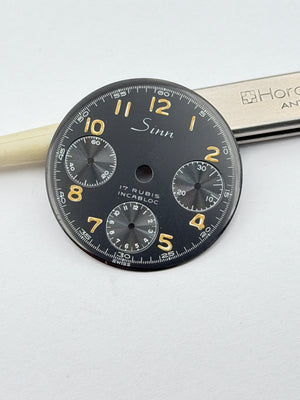 Sinn dial quadrante chrono 28mm military black