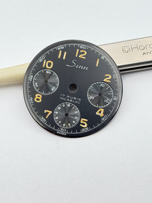 Sinn dial quadrante chrono 28mm military black