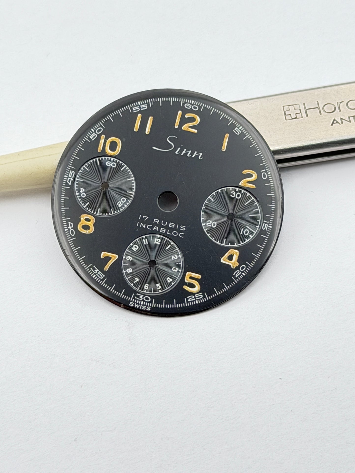 Sinn dial quadrante chrono 28mm military black