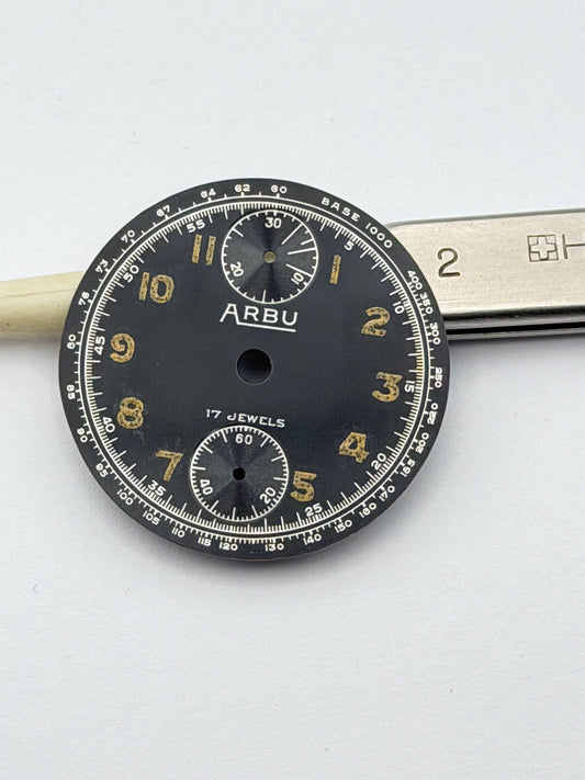 arbu dial quadrante chrono 28.3mm black