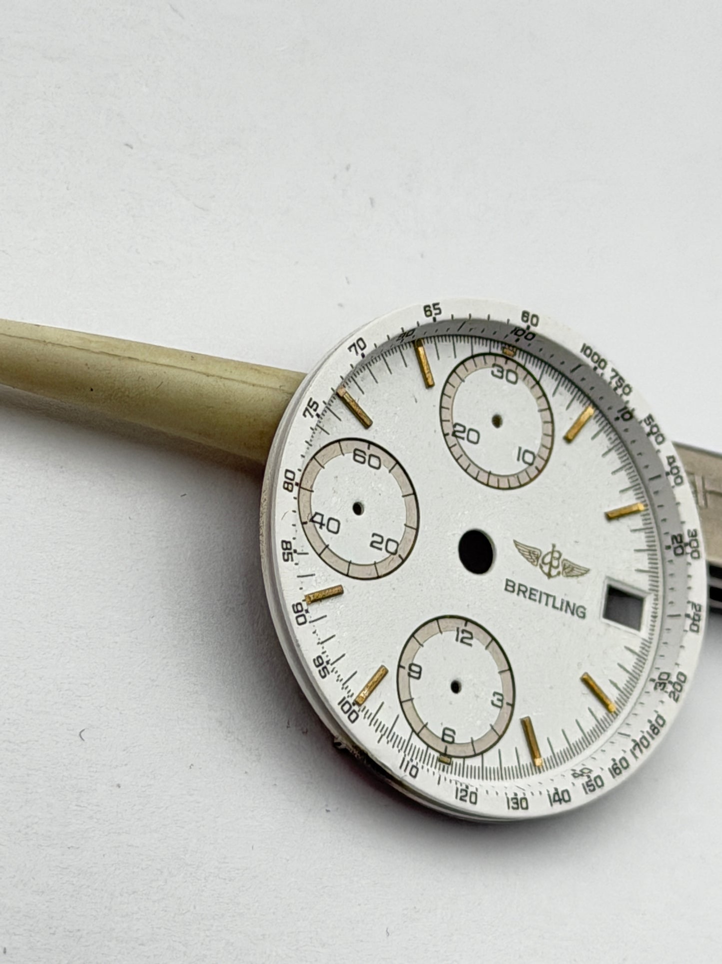 Breitling dial quadrante chronograph chronomat bianco 28.5mm