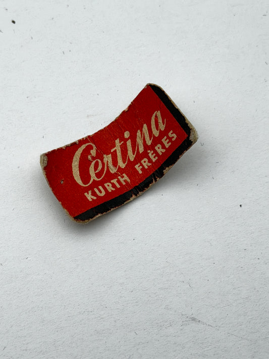 Certina kurth freres tag cartellino vintage