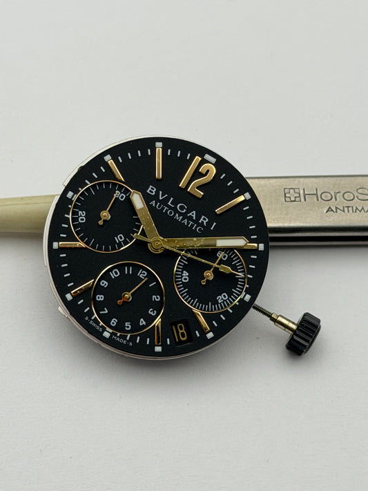 Bulgari automatic chrono 080 teeg movement movimento eta 2894