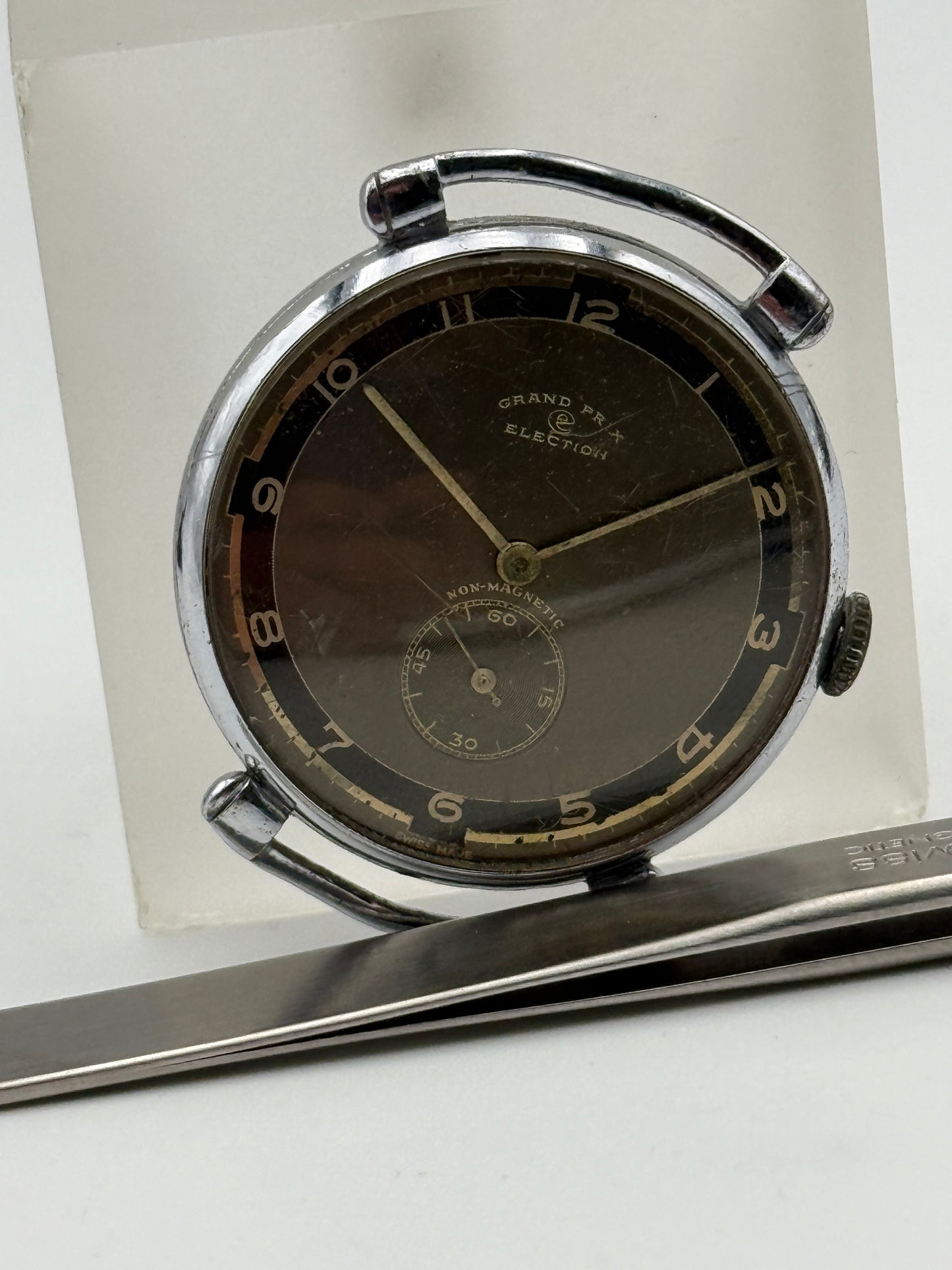 election grand prix black dial military 36mm