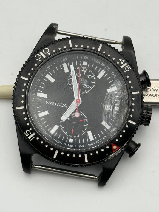 nautica chronograph a15590 43mm quartz