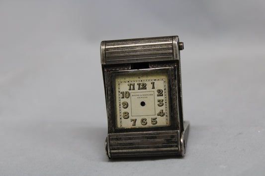 Baume & Mercier art decò pocket watch clock cassa case silver