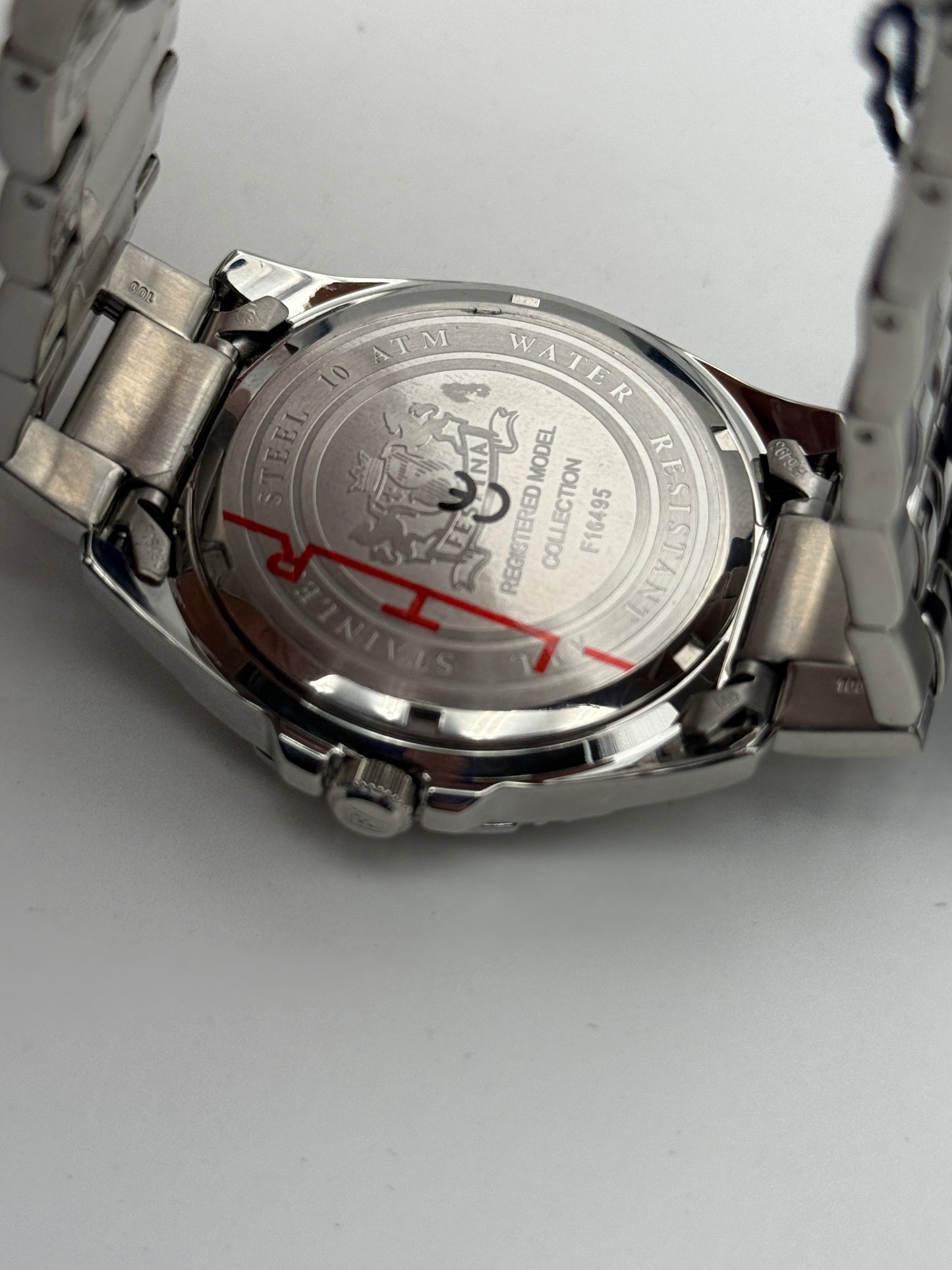 festina quatz watch steel acciaio F16495 43mm new