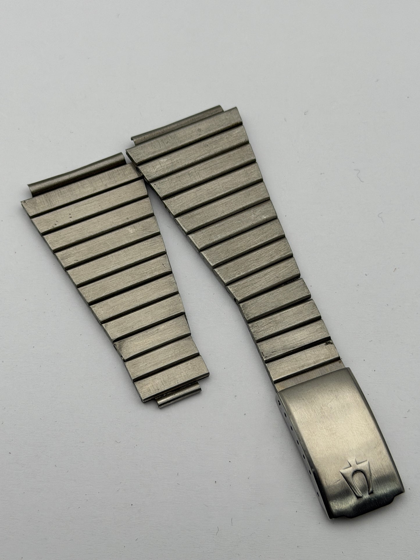 Bulova cinturino strap steel 24mm vintage