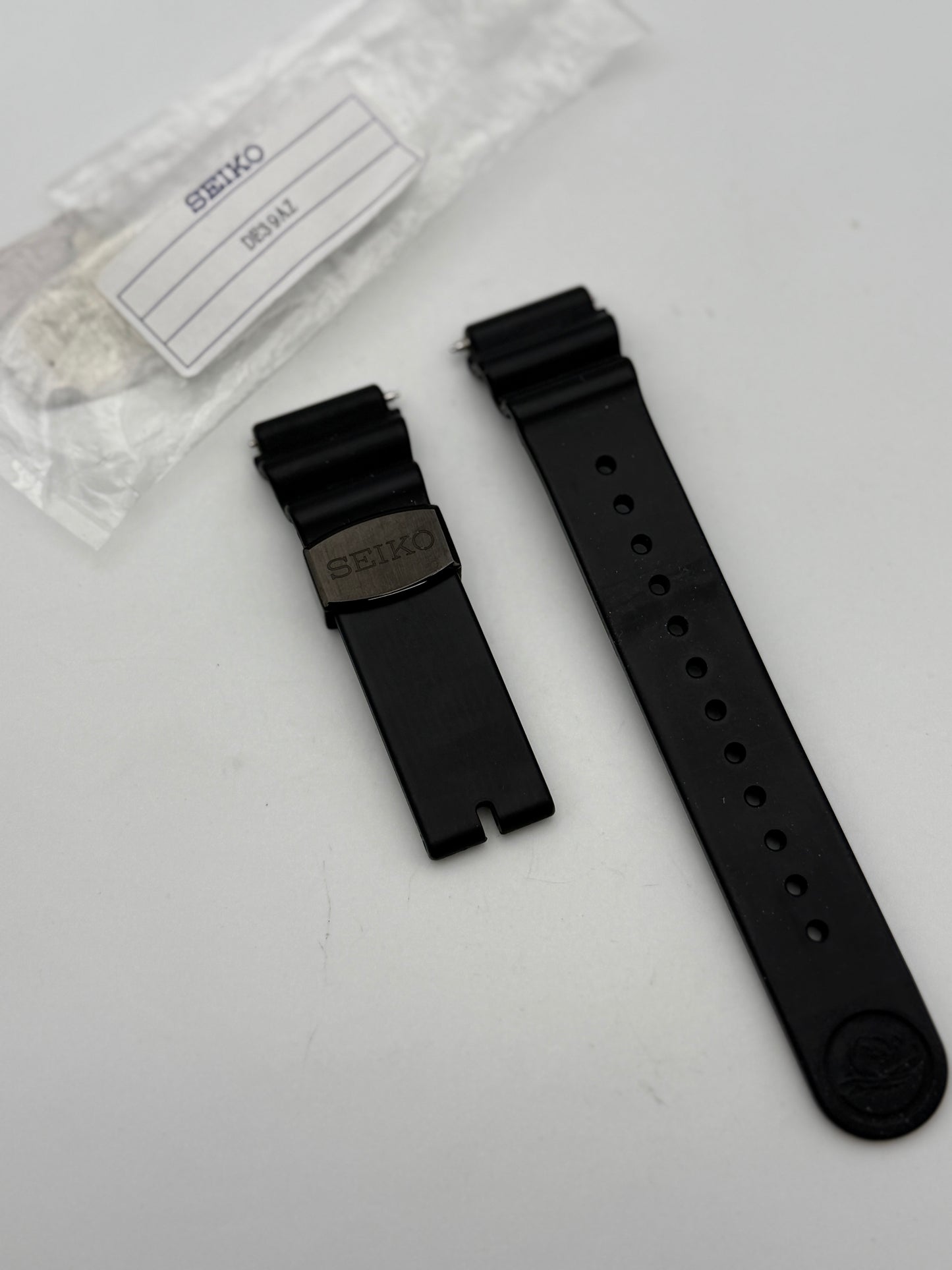 seiko 21mm cinturino strap gomma rubber diver