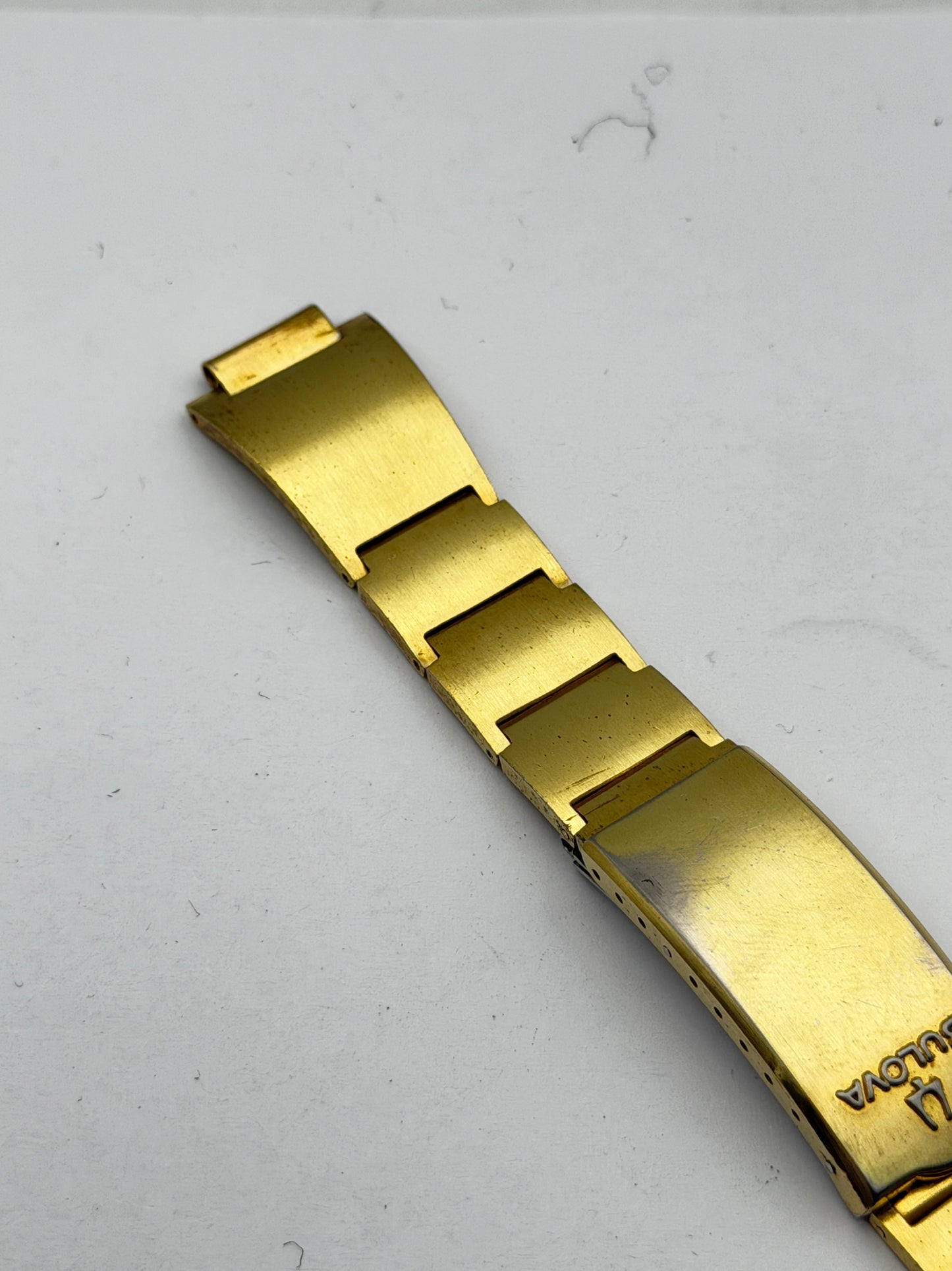 Bulova bracciale bracelet vintage gold plated 19-12mm