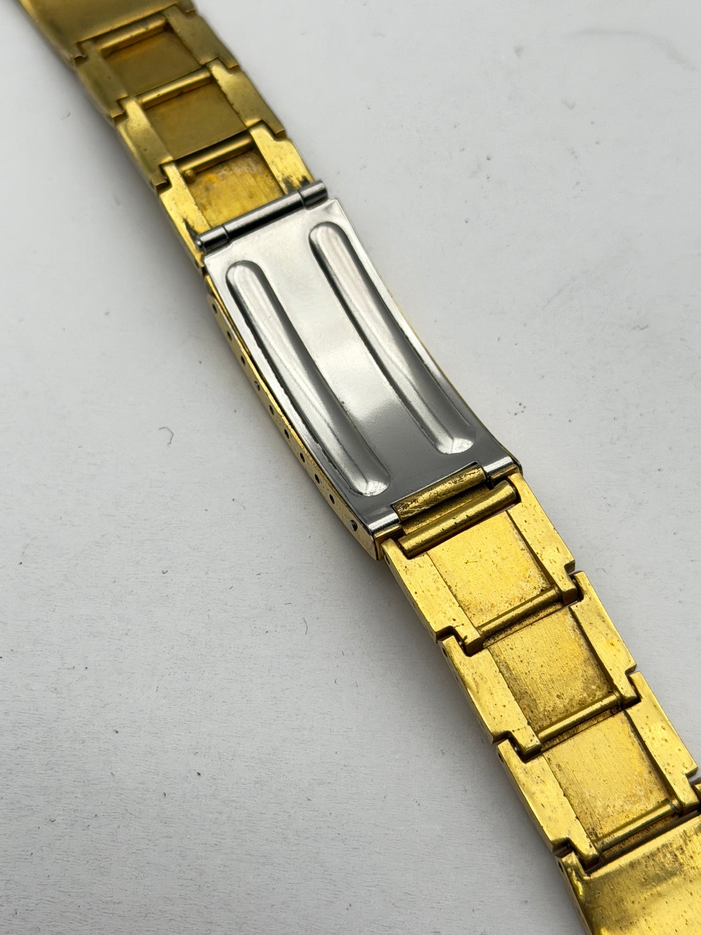 Bulova bracciale bracelet vintage gold plated 19-12mm