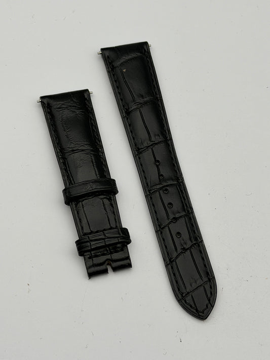 patek philippe 19mm cinturino strap leather calatrava  genuine