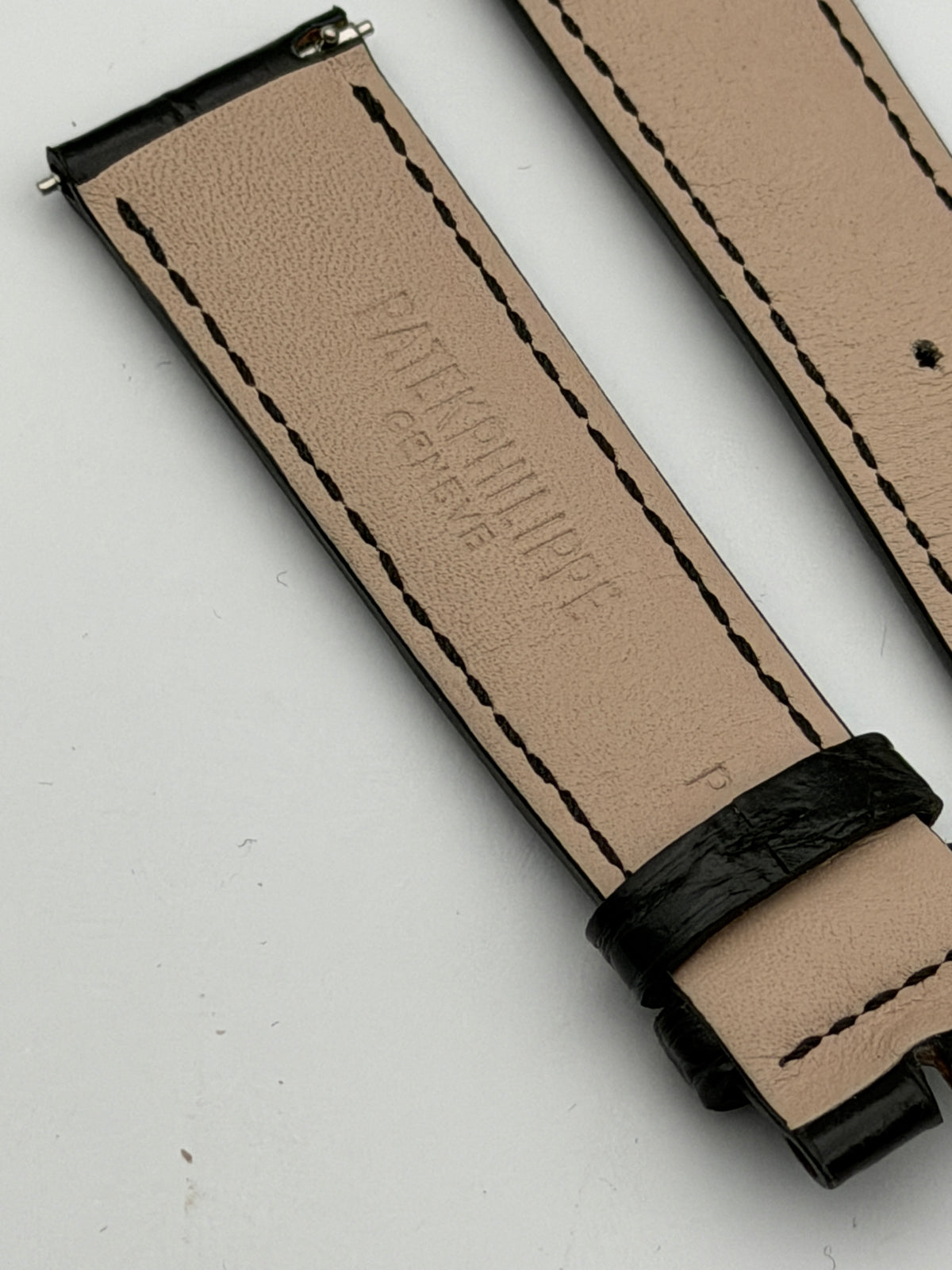 patek philippe 19mm cinturino strap leather calatrava  genuine