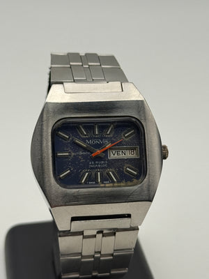 monvis diver vintage automatic eta steel 38mm 1518