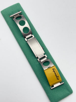 expandro rally steel germany 20mm vintage diver bracciale bracelet nos