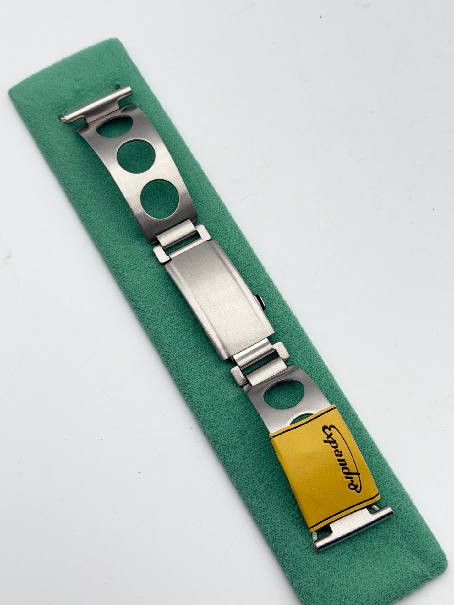 expandro rally steel germany 20mm vintage diver bracciale bracelet nos
