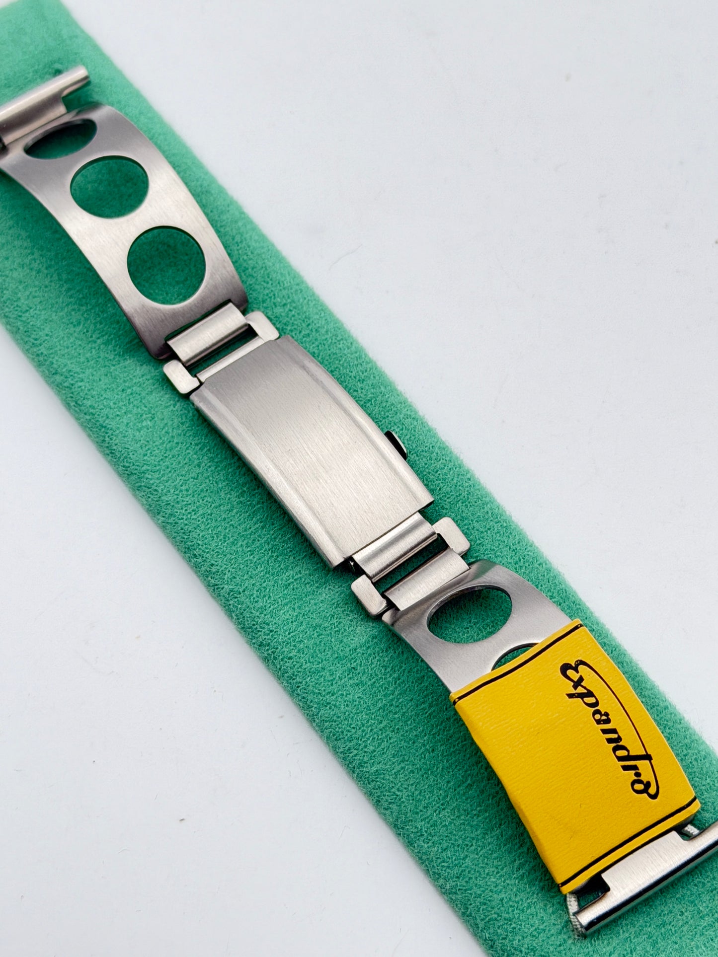 expandro rally steel germany 20mm vintage diver bracciale bracelet nos