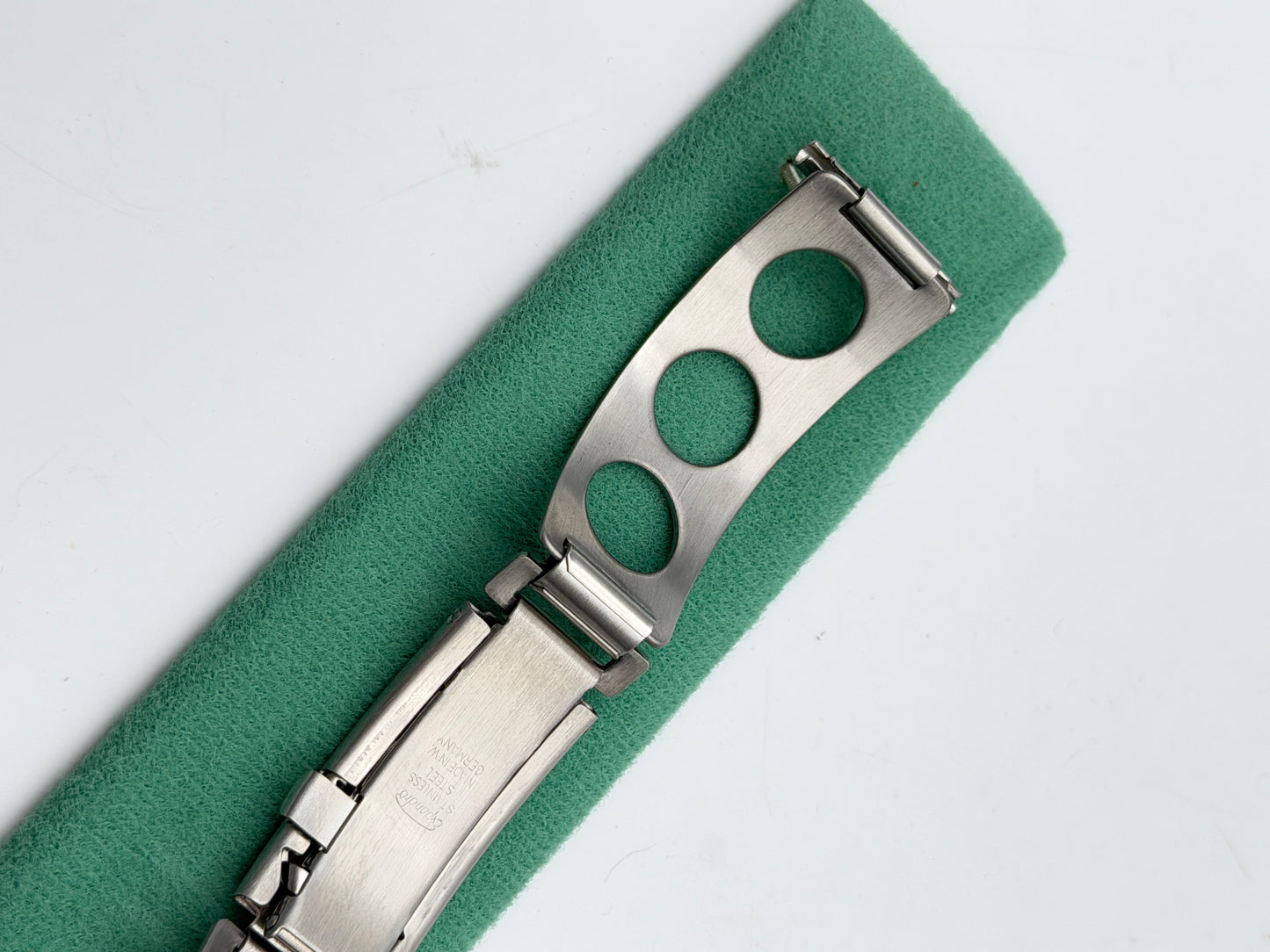 expandro rally steel germany 20mm vintage diver bracciale bracelet nos