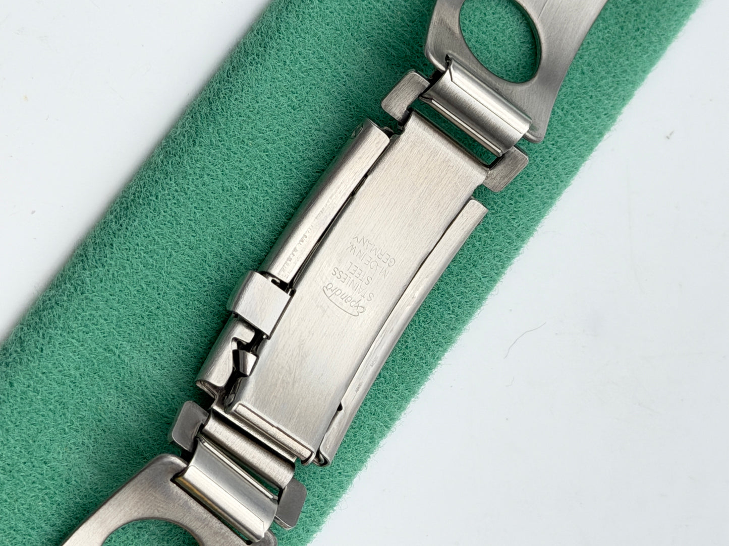 expandro rally steel germany 20mm vintage diver bracciale bracelet nos