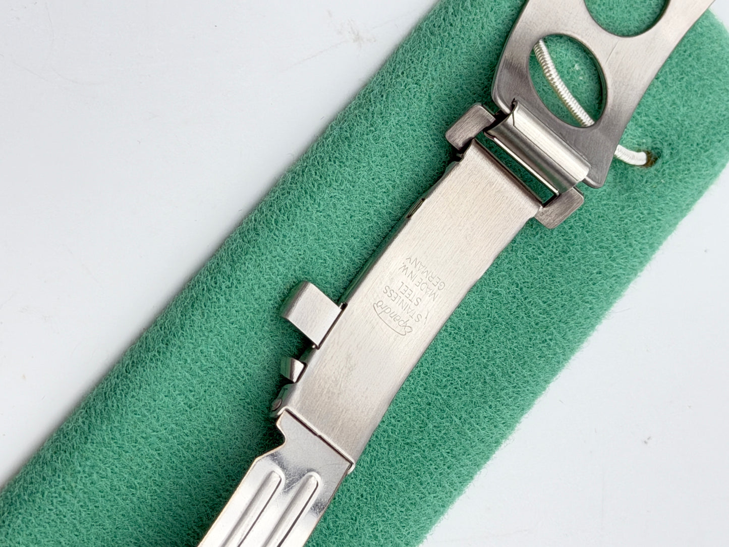 expandro rally steel germany 20mm vintage diver bracciale bracelet nos