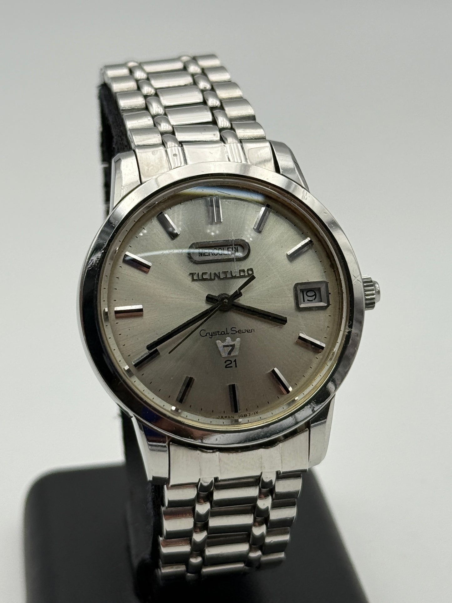 ticin judo crystal automatic seven 37mm vintage