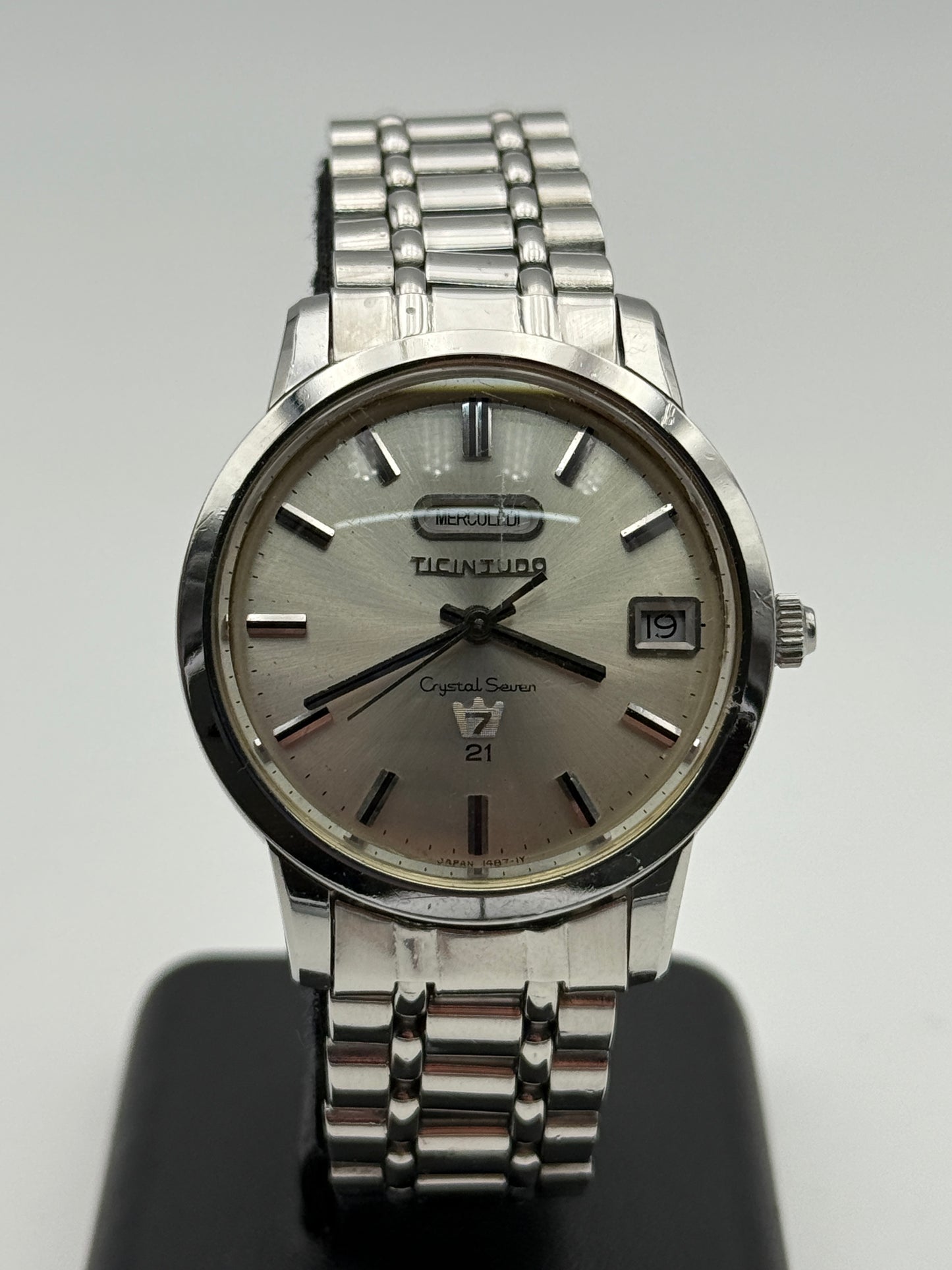 ticin judo crystal automatic seven 37mm vintage