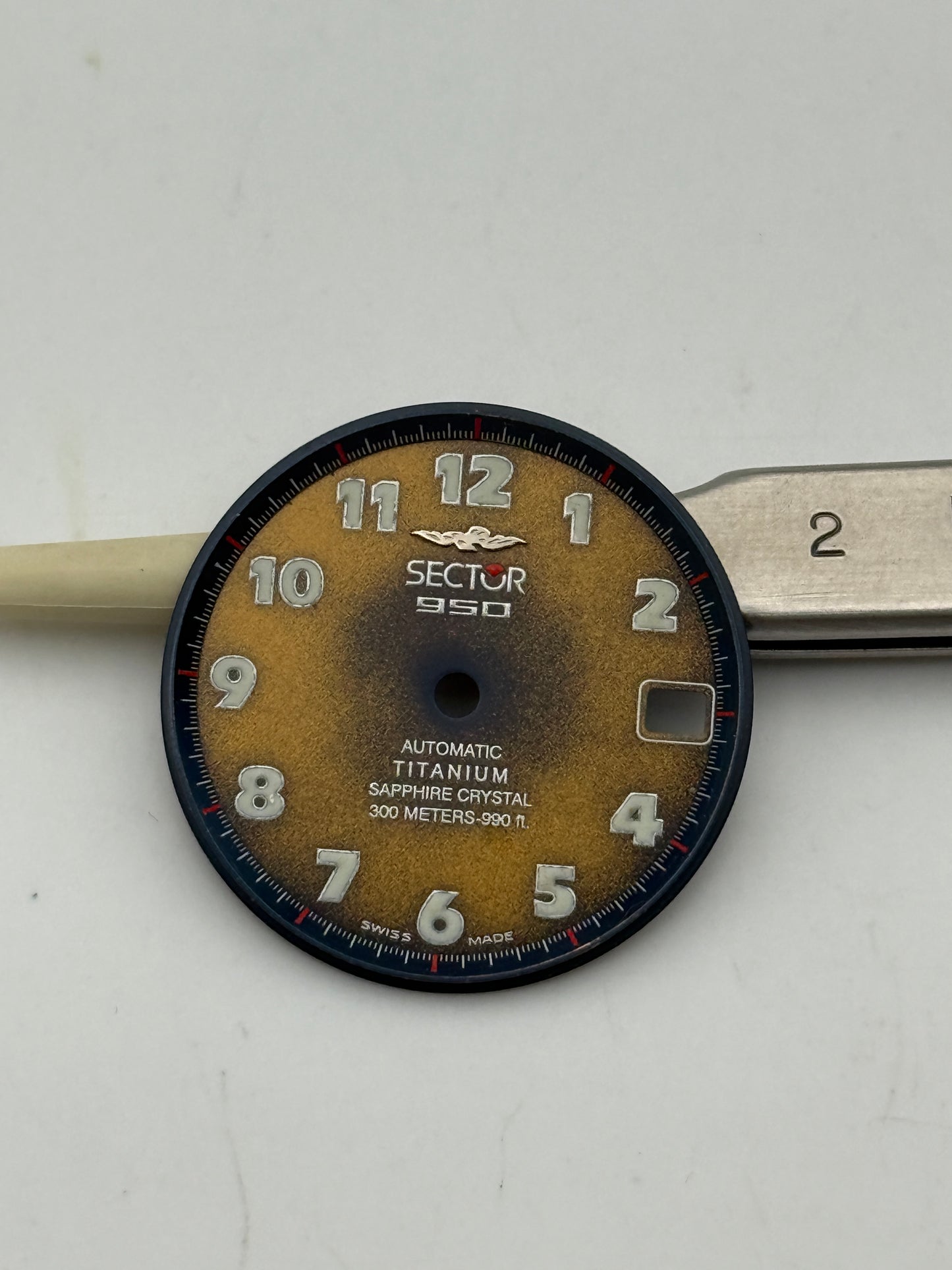 sector 950 automatic  titanium eta 2824-2 27.5mm dial quadrante