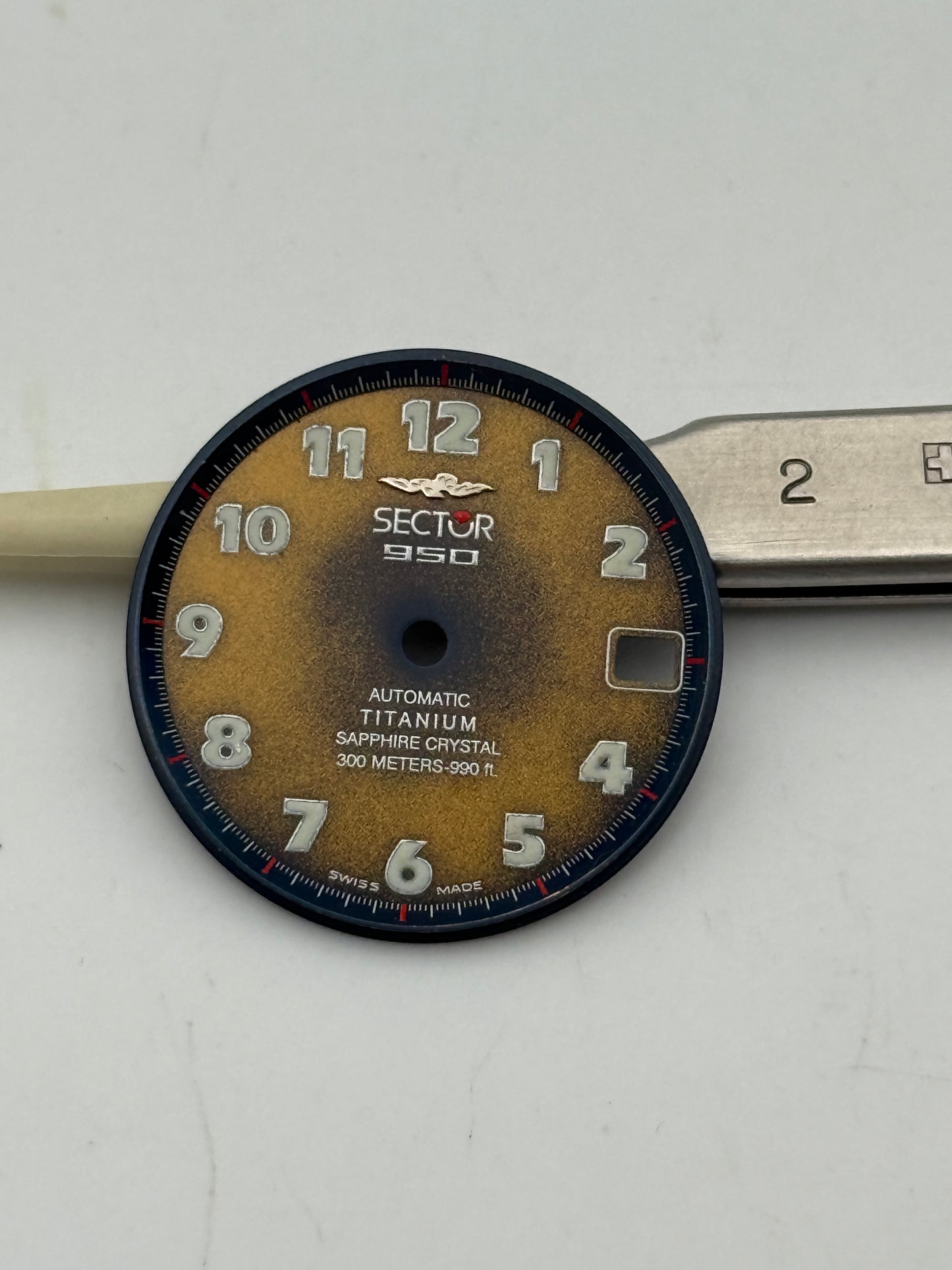 sector 950 automatic  titanium eta 2824-2 27.5mm dial quadrante