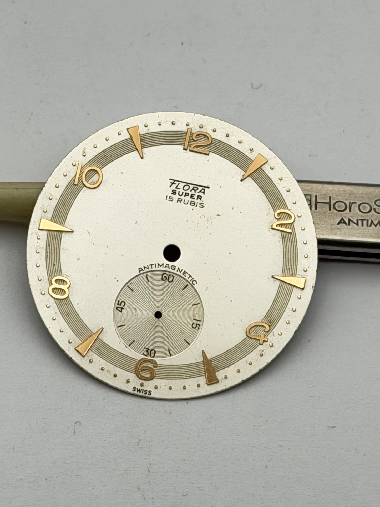 flora super 15 rubis 34.7mm dial quadrante