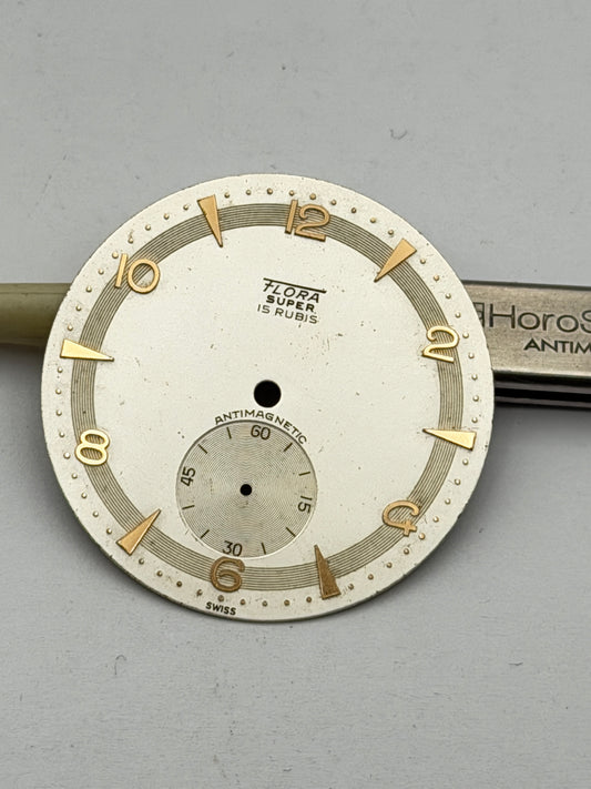 flora super 15 rubis 34.7mm dial quadrante