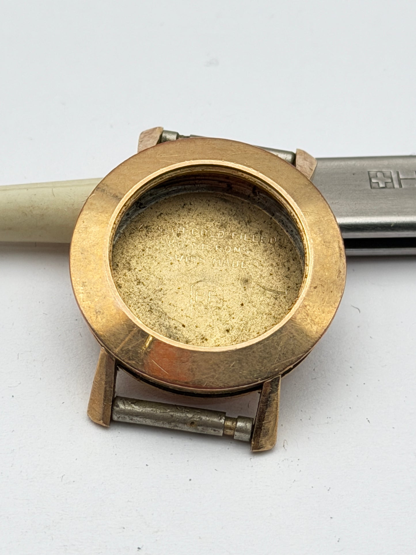 Zenith cassa case gold plated 23-18mm