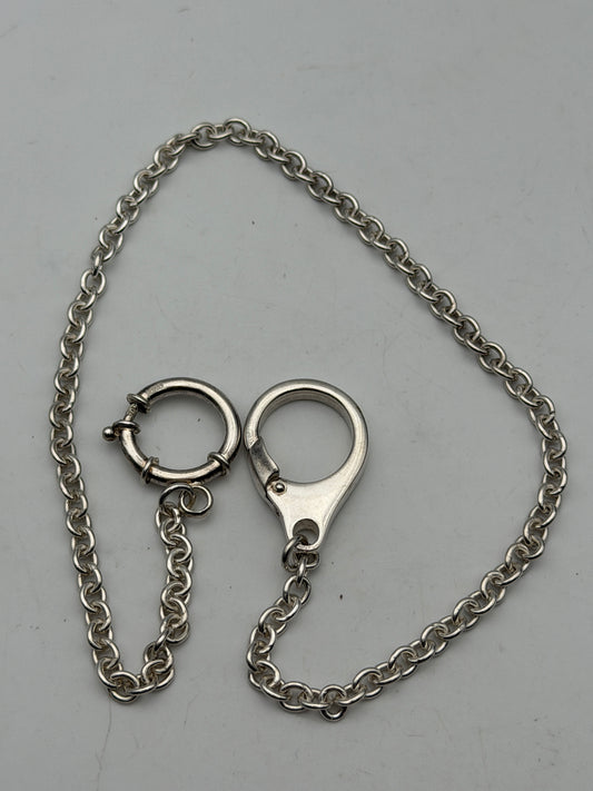 catena in argento 0,900 silver pocket watch chain orologio da tasca vintage