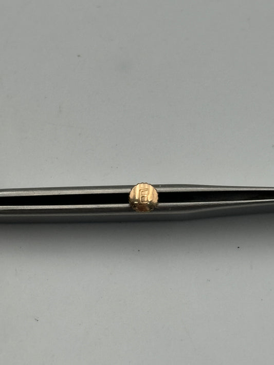 Eberhard & Co. corona crown antipolvere dustproof yellow gold plated 4.8x1.5mm