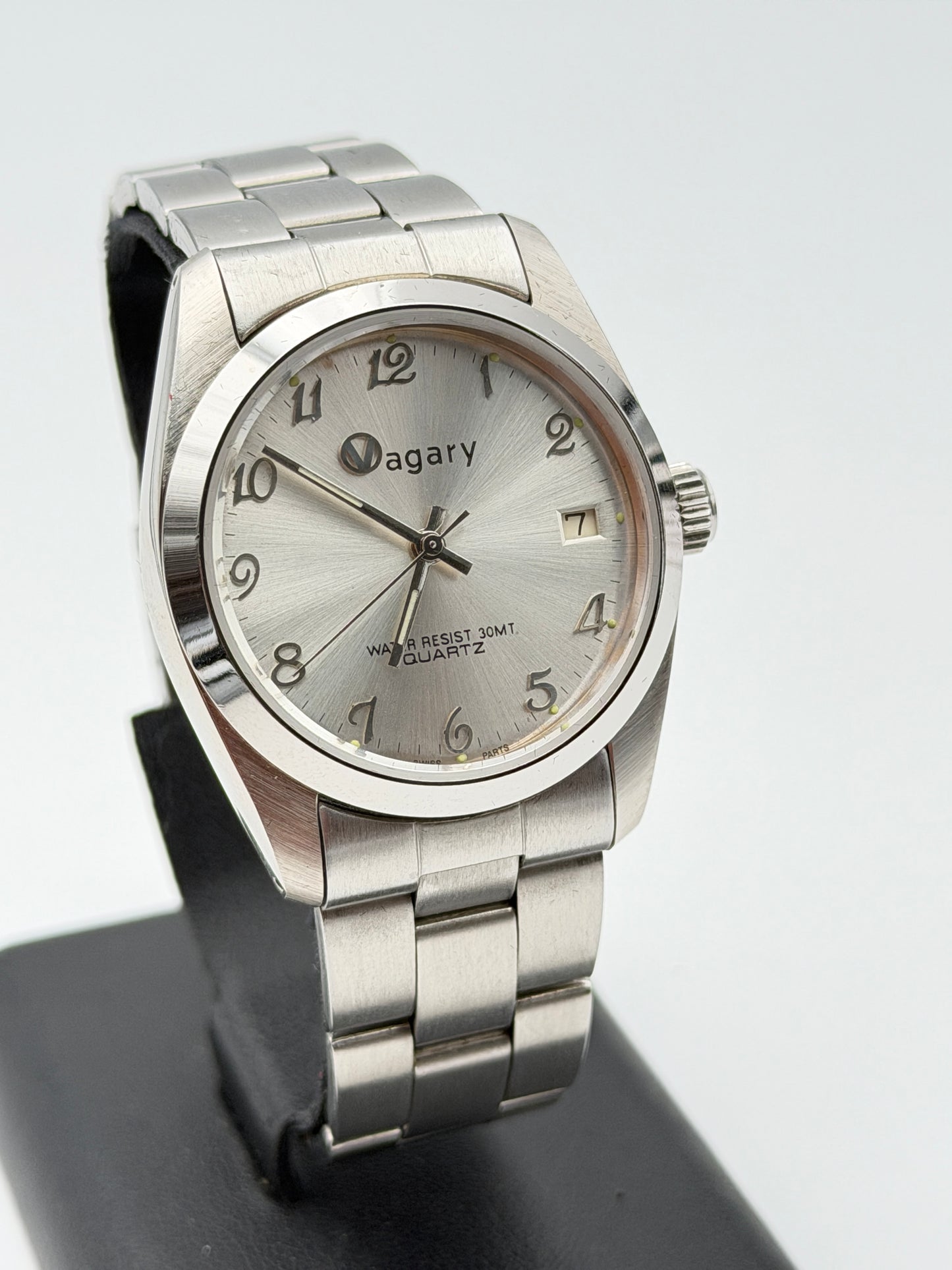 vagary quartz NOS 90's 34mm steel
