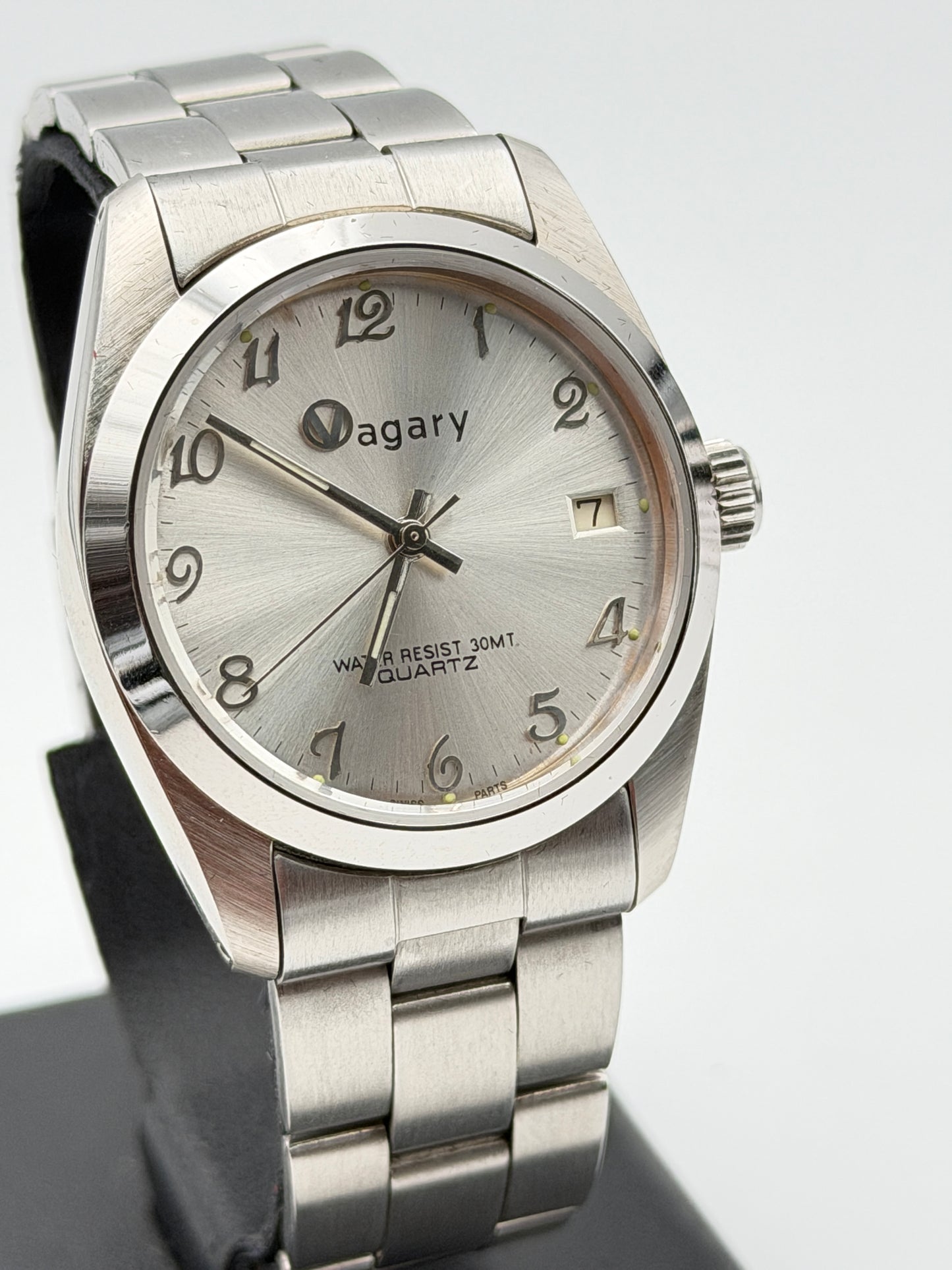 vagary quartz NOS 90's 34mm steel