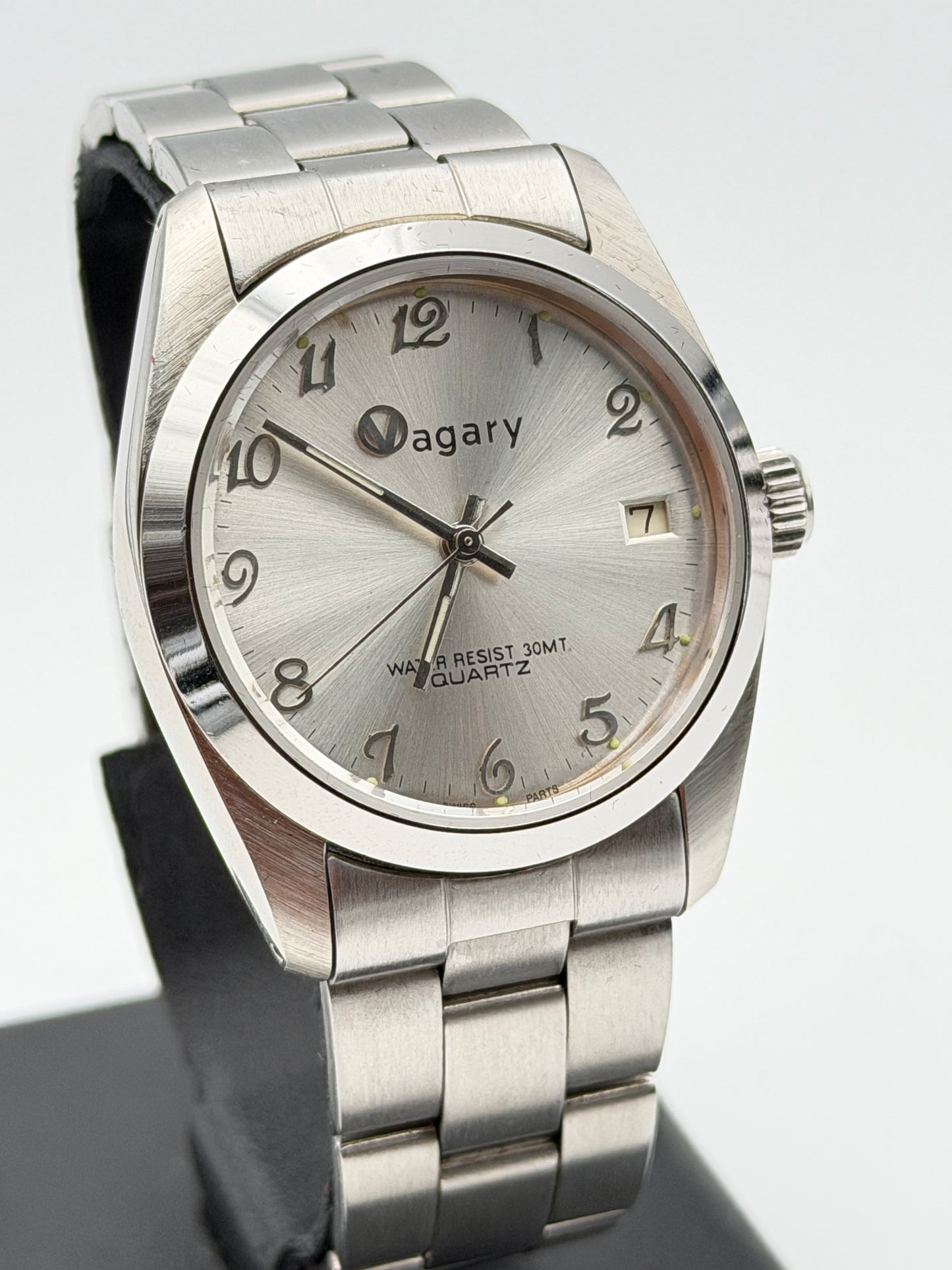 vagary quartz NOS 90's 34mm steel