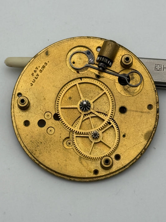 elgin waltham 45.5mm pocket watch movement movimento