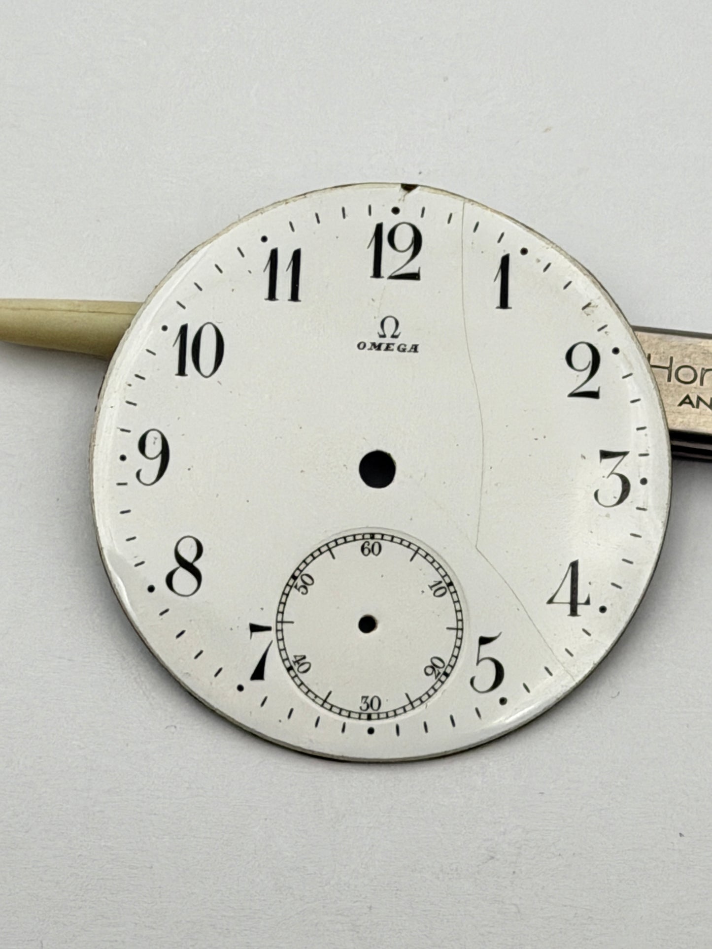 omega porcellana tasca 43mm dial quadrante pocket watch